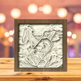 Sailing Ship In Bottle - Paper Cutting Light Box - LightBoxGoodman - LightboxGoodman