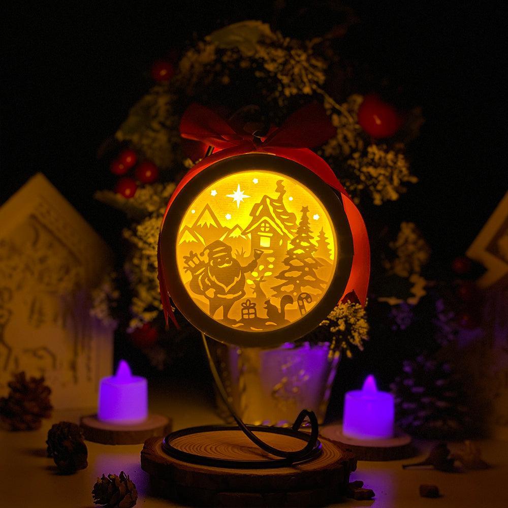 Santa Claus 1 - 3D Ornament Lantern File - Cricut File - LightBoxGoodMan - LightboxGoodman