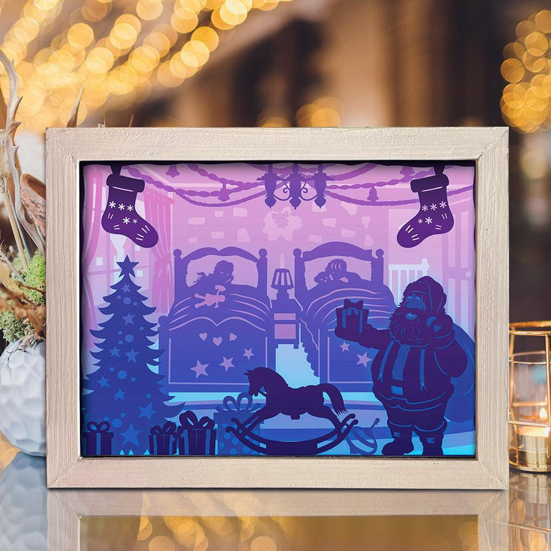 Santa Claus 1 – Paper Cut Light Box File - Cricut File - 20x20cm - LightBoxGoodMan - LightboxGoodman