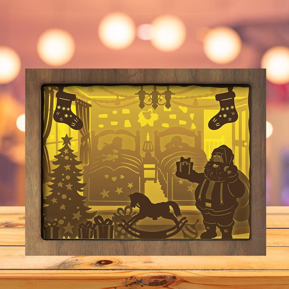 Santa Claus 1 - Paper Cutting Light Box - LightBoxGoodman - LightboxGoodman