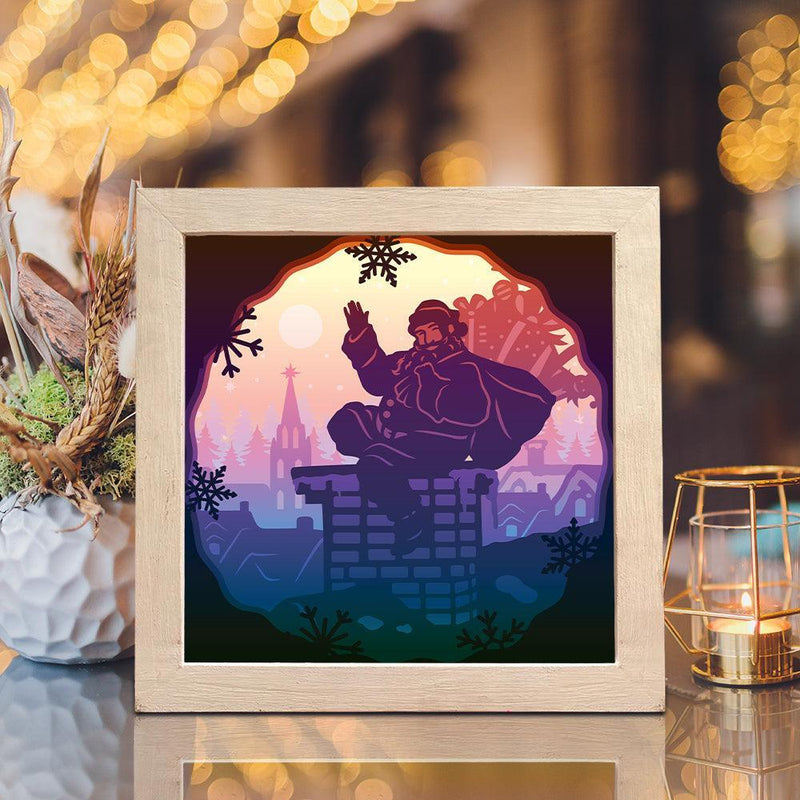 Santa Claus 13 – Paper Cut Light Box File - Cricut File - 20x20cm - LightBoxGoodMan - LightboxGoodman