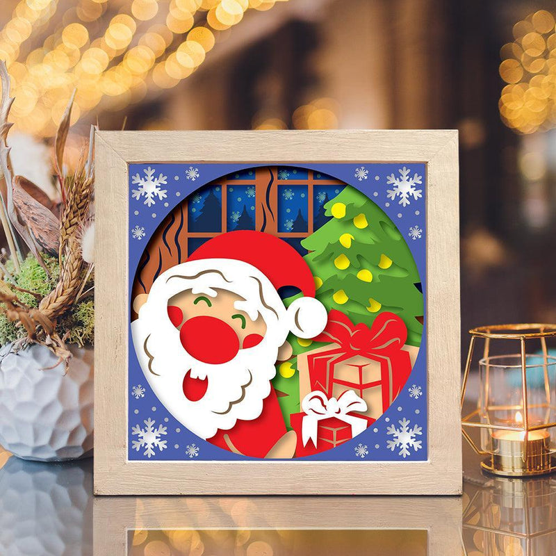 Santa Claus 15 – Paper Cut Light Box File - Cricut File - 20x20cm - LightBoxGoodMan - LightboxGoodman