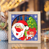 Santa Claus 15 – Paper Cut Light Box File - Cricut File - 20x20cm - LightBoxGoodMan