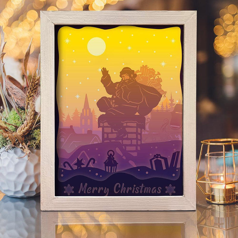 Santa Claus 2 – Paper Cut Light Box File - Cricut File - 20x26cm - LightBoxGoodMan - LightboxGoodman