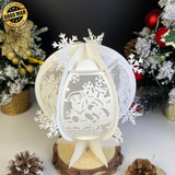 Santa Claus 2 - Snowball Lantern File - Cricut File - LightBoxGoodMan - LightboxGoodman