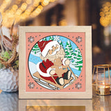 Santa Claus 6 – Paper Cut Light Box File - Cricut File - 8x8 inches - LightBoxGoodMan