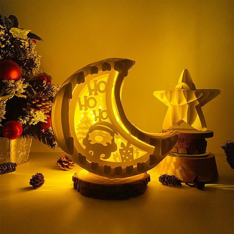 Santa Claus - Moon Pop-Up File - Cricut File - LightBoxGoodMan - LightboxGoodman