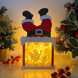 Santa Claus - Paper Cut Santa Light Box File - Cricut File - 28,4x14,7cm - LightBoxGoodMan - LightboxGoodman
