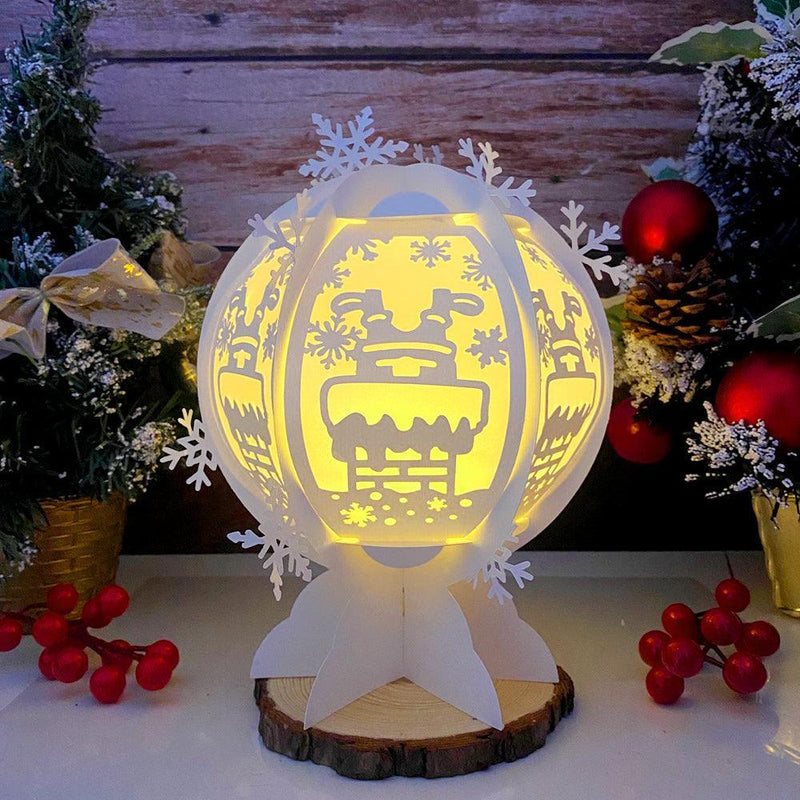 Santa Claus - Snowball Lantern File - Cricut File - LightBoxGoodMan - LightboxGoodman