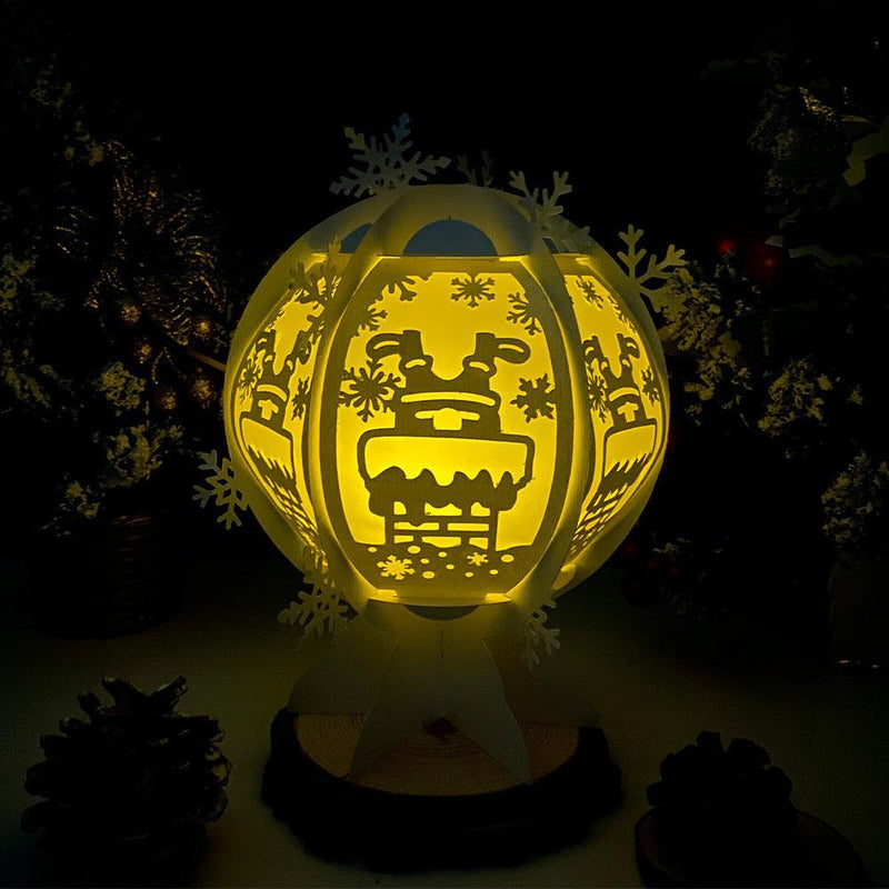 Santa Claus - Snowball Lantern File - Cricut File - LightBoxGoodMan - LightboxGoodman