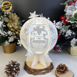 Santa Claus - Snowball Lantern File - Cricut File - LightBoxGoodMan - LightboxGoodman