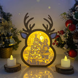 Santa - Paper Cut Reindeer Light Box File - Cricut File - 24,4x17cm - LightBoxGoodMan - LightboxGoodman