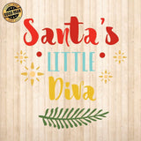 Santa's Little Diva - Cricut File - Svg, Png, Dxf, Eps - LightBoxGoodMan - LightboxGoodman