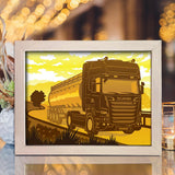 Scania Trucks - Paper Cut Light Box File - Cricut File - 8x10 Inches - LightBoxGoodMan