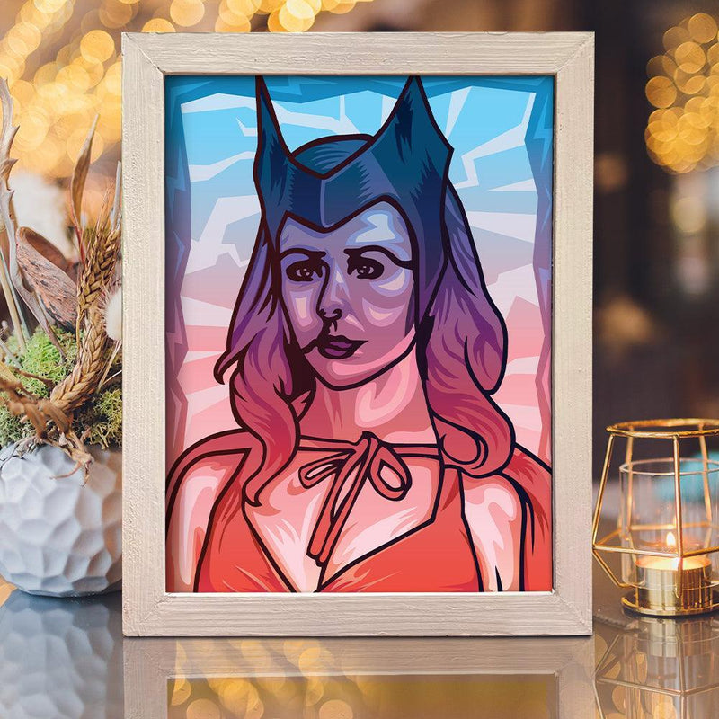 Scarlet Witch - Paper Cut Light Box File - Cricut File - 20x26cm - LightBoxGoodMan - LightboxGoodman