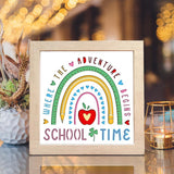 School Time – Paper Cut Light Box File - Cricut File - 20x20cm - LightBoxGoodMan