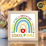 School Time – Paper Cut Light Box File - Cricut File - 20x20cm - LightBoxGoodMan - LightboxGoodman