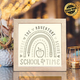 School Time – Paper Cut Light Box File - Cricut File - 20x20cm - LightBoxGoodMan - LightboxGoodman