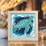 Sea Turtle 3  – Paper Cut Light Box File - Cricut File - 8x8 inches - LightBoxGoodMan