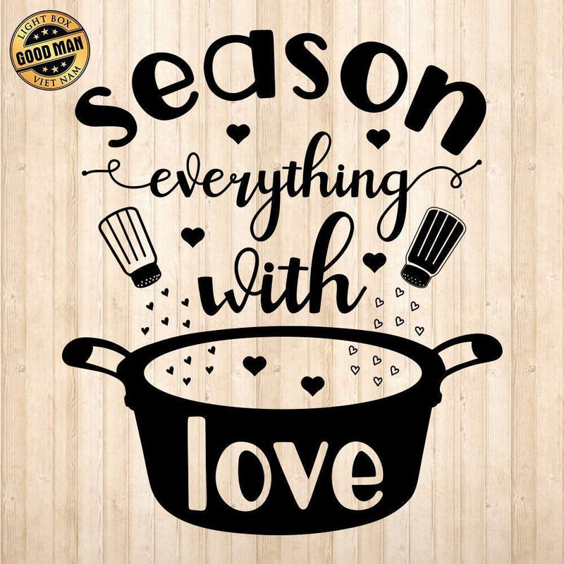 Season Everything With Love - Cricut File - Svg, Png, Dxf, Eps - LightBoxGoodMan - LightboxGoodman