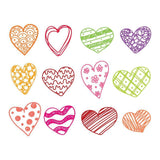 Set Of 12 Hand Drawn Hearts - Cricut File - Svg, Png, Dxf, Eps - LightBoxGoodMan - LightboxGoodman