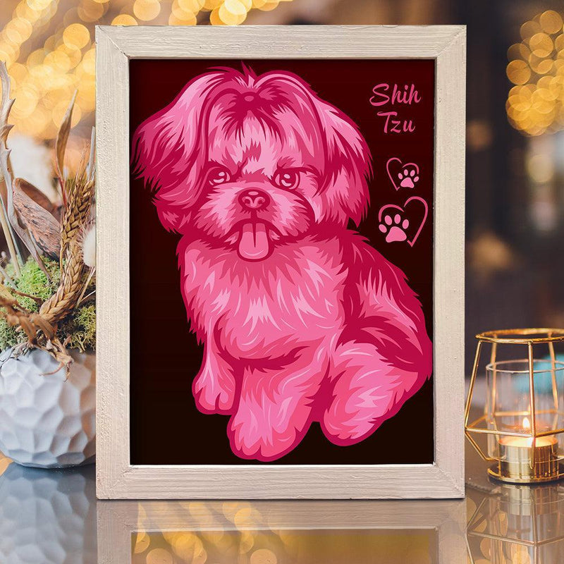 Shih Tzu – Paper Cut Light Box File - Cricut File - 8x10 inches - LightBoxGoodMan - LightboxGoodman