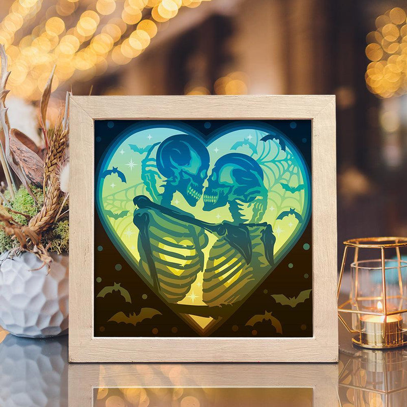Skeletons – Paper Cut Light Box File - Cricut File - 8x8 Inches - LightBoxGoodMan - LightboxGoodman