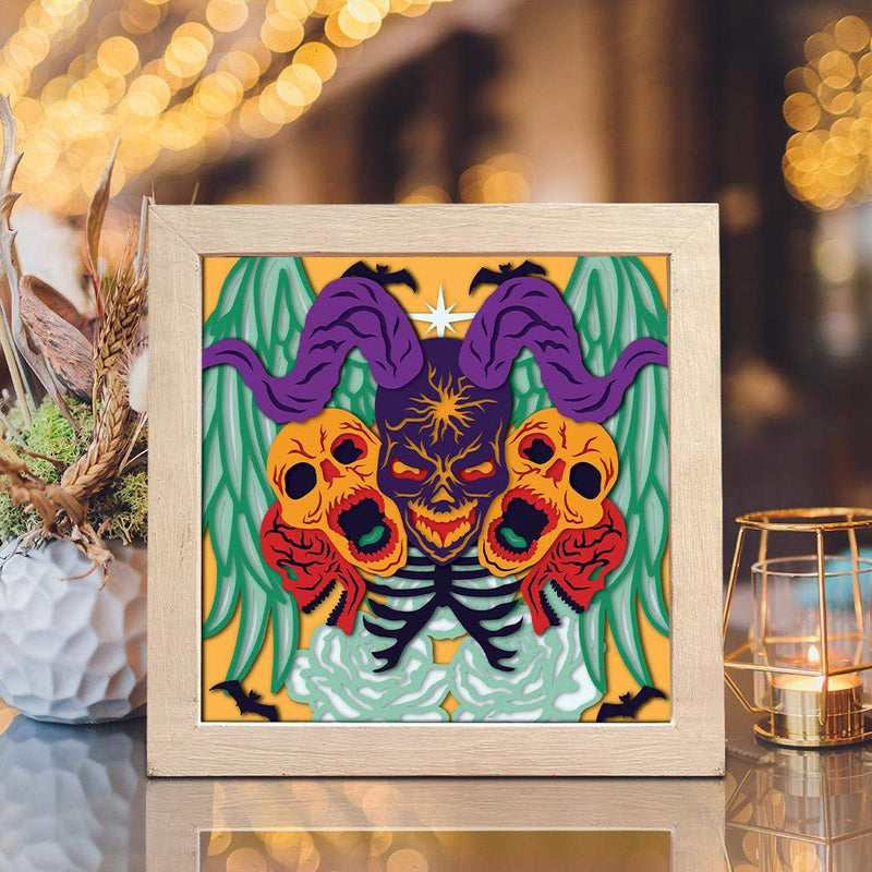 Skull 2 – Paper Cut Light Box File - Cricut File - 20x20cm - LightBoxGoodMan - LightboxGoodman