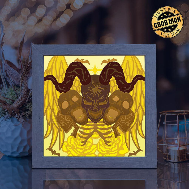 Skull 2 – Paper Cut Light Box File - Cricut File - 20x20cm - LightBoxGoodMan - LightboxGoodman