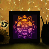 Skull Mandala - Paper Cutting Light Box - LightBoxGoodman - LightboxGoodman