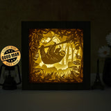 Sloth In The Jungle – Paper Cut Light Box File - Cricut File - 8x8 inches - LightBoxGoodMan - LightboxGoodman