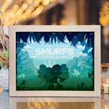 Smurfs – Paper Cut Light Box File - Cricut File - 20x26cm - LightBoxGoodMan
