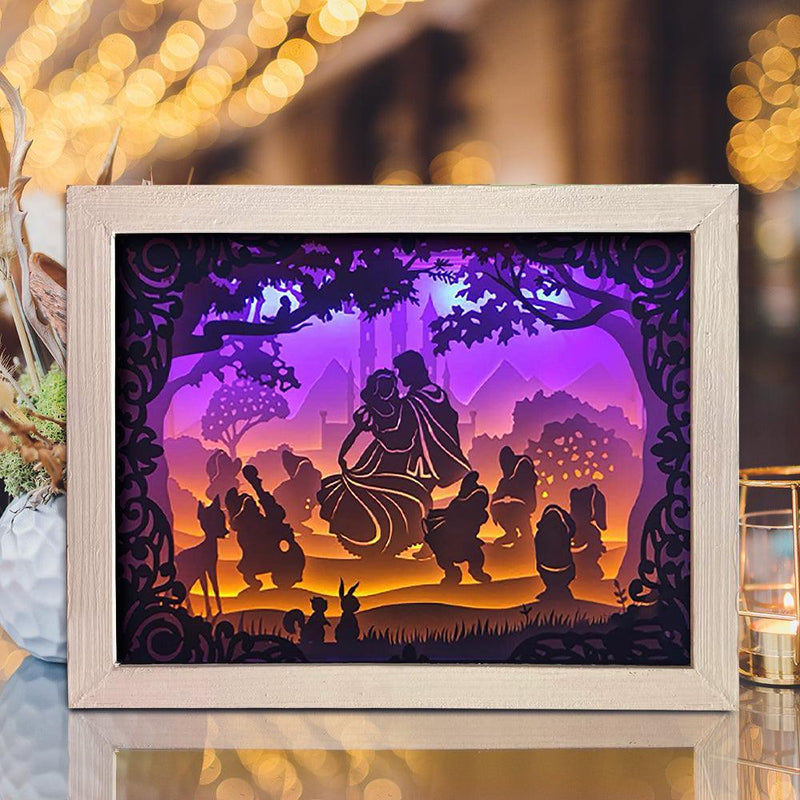 Snow White – Paper Cut Light Box File - Cricut File - 20x26cm - LightBoxGoodMan - LightboxGoodman