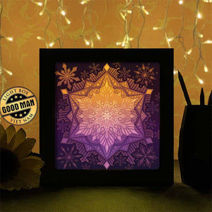 Snowflake Mandala - Paper Cutting Light Box - LightBoxGoodman - LightboxGoodman