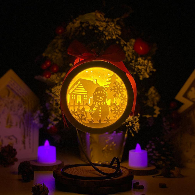 Snowman 1 - 3D Ornament Lantern File - Cricut File - LightBoxGoodMan - LightboxGoodman