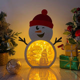 Snowman 2 - Paper Cut Snowman Light Box File - Cricut File - 20x26,5cm - LightBoxGoodMan
