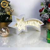 Snowman 2 - Paper Cut Star Light Box File - Cricut File - 28x13.7cm - LightBoxGoodMan - LightboxGoodman