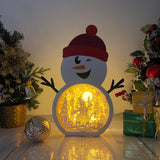 Snowman 3 - Paper Cut Snowman Light Box File - Cricut File - 20x26,5cm - LightBoxGoodMan