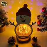 Snowman 3 - Paper Cut Snowman Light Box File - Cricut File - 20x26,5cm - LightBoxGoodMan - LightboxGoodman