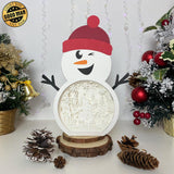 Snowman 3 - Paper Cut Snowman Light Box File - Cricut File - 20x26,5cm - LightBoxGoodMan - LightboxGoodman