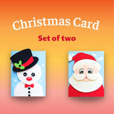 Snowman Christmas Card 3D - Cricut File - Svg, Png, Dxf, Eps - LightBoxGoodMan