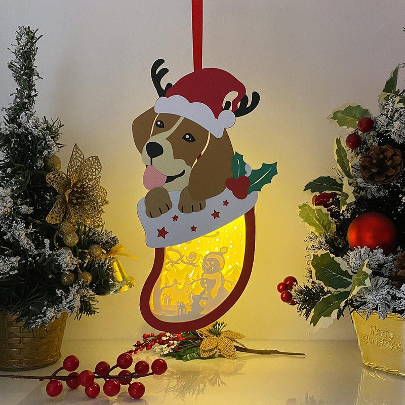 Snowman - Paper Cut Pet Light Box File - Xmas Dog Motif - Cricut File - 11x6 Inches - LightBoxGoodMan - LightboxGoodman