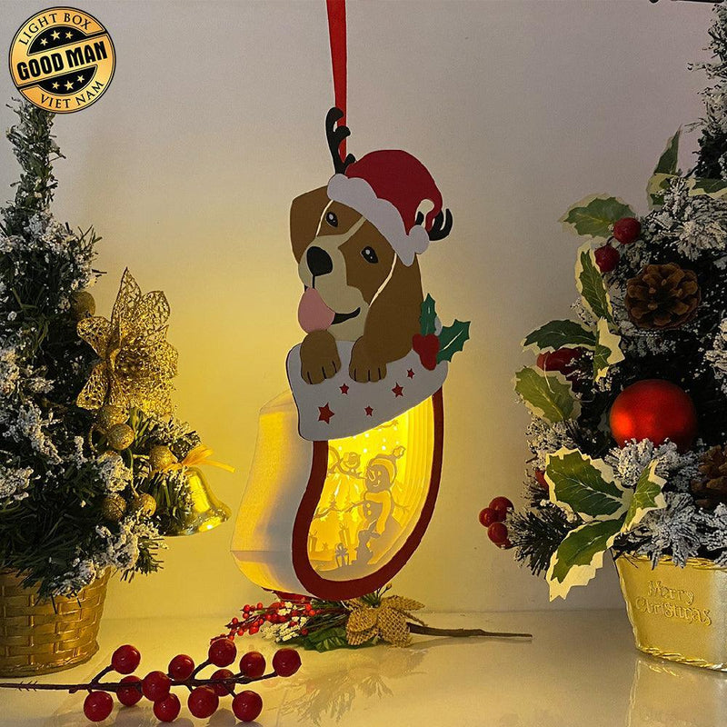 Snowman - Paper Cut Pet Light Box File - Xmas Dog Motif - Cricut File - 11x6 Inches - LightBoxGoodMan - LightboxGoodman