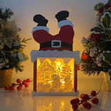 Snowman - Paper Cut Santa Light Box File - Cricut File - 28,4x14,7cm - LightBoxGoodMan