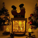 Snowman - Paper Cut Santa Light Box File - Cricut File - 28,4x14,7cm - LightBoxGoodMan - LightboxGoodman