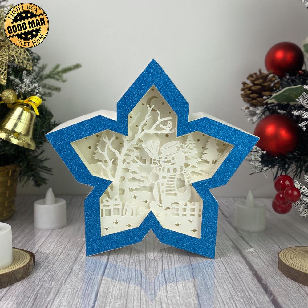 Snowman - Paper Cut Snowflake Light Box File - Cricut File - 7.5x7.5 inches - LightBoxGoodMan - LightboxGoodman