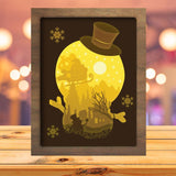 Snowman - Paper Cutting Light Box - LightBoxGoodman