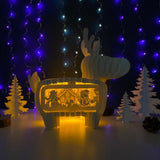 Snowman - Reindeer Pop-up File - Cricut File - LightBoxGoodMan