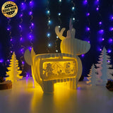 Snowman - Reindeer Pop-up File - Cricut File - LightBoxGoodMan - LightboxGoodman