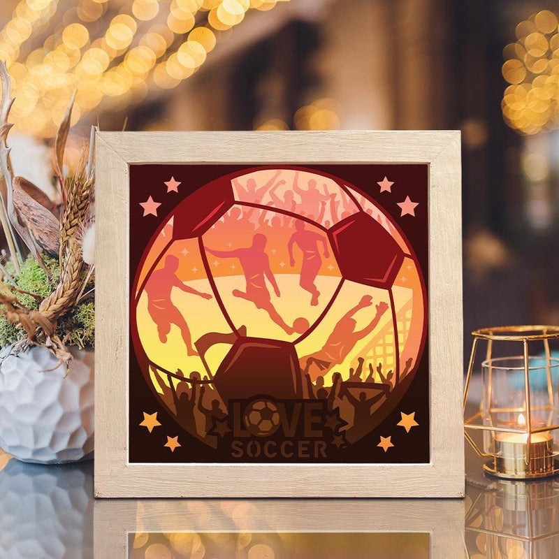 Soccer 4 – Paper Cut Light Box File - Cricut File - 8x8 inches - LightBoxGoodMan - LightboxGoodman